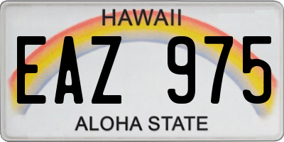 HI license plate EAZ975