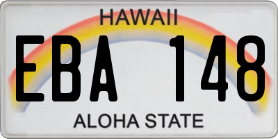 HI license plate EBA148
