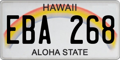 HI license plate EBA268