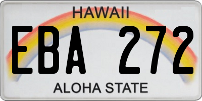 HI license plate EBA272