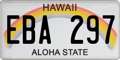 HI license plate EBA297