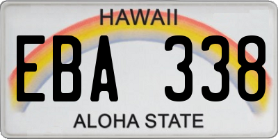 HI license plate EBA338
