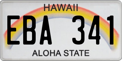 HI license plate EBA341