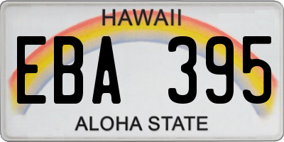 HI license plate EBA395