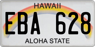 HI license plate EBA628