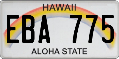 HI license plate EBA775