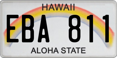 HI license plate EBA811