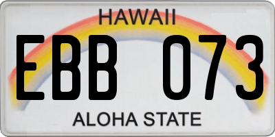 HI license plate EBB073