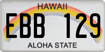 HI license plate EBB129