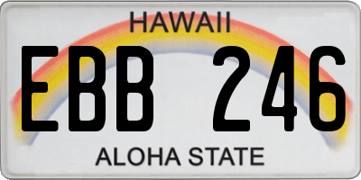 HI license plate EBB246