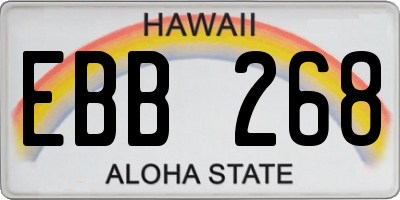 HI license plate EBB268