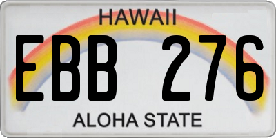 HI license plate EBB276