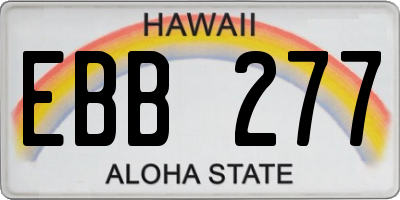 HI license plate EBB277