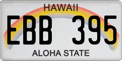 HI license plate EBB395