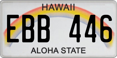 HI license plate EBB446