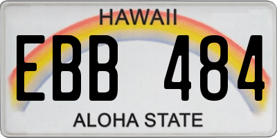 HI license plate EBB484