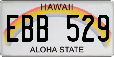 HI license plate EBB529