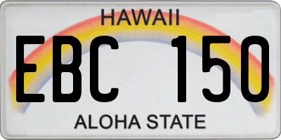 HI license plate EBC150