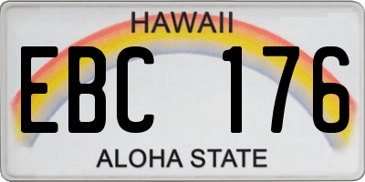 HI license plate EBC176