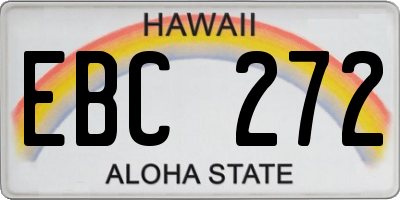 HI license plate EBC272