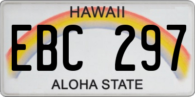 HI license plate EBC297