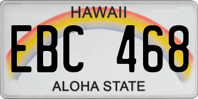 HI license plate EBC468