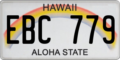 HI license plate EBC779