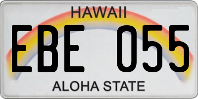 HI license plate EBE055