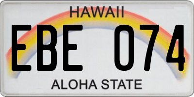 HI license plate EBE074