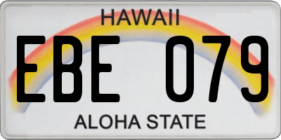 HI license plate EBE079