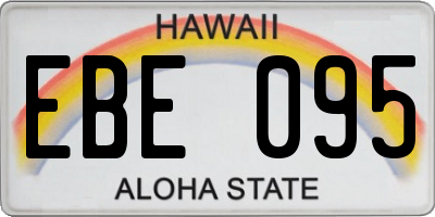 HI license plate EBE095