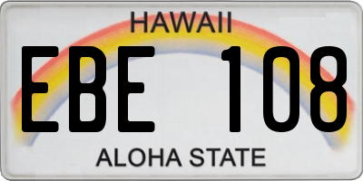 HI license plate EBE108