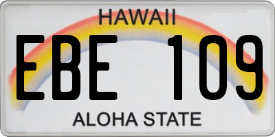 HI license plate EBE109