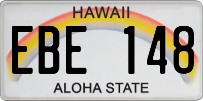 HI license plate EBE148