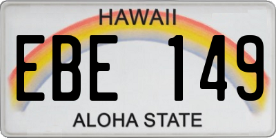 HI license plate EBE149