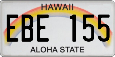 HI license plate EBE155