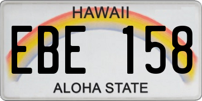 HI license plate EBE158