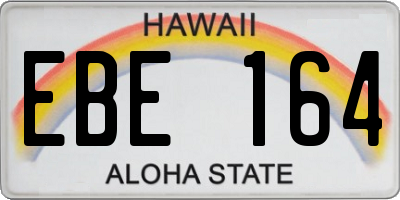 HI license plate EBE164