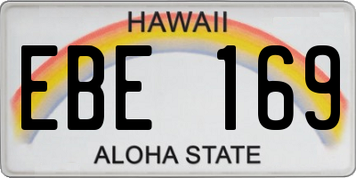 HI license plate EBE169