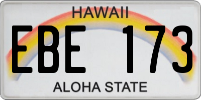 HI license plate EBE173