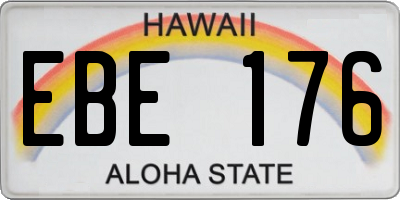 HI license plate EBE176