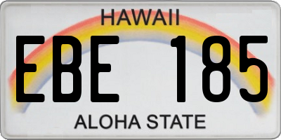 HI license plate EBE185