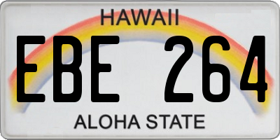 HI license plate EBE264