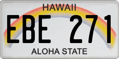 HI license plate EBE271