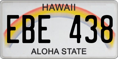 HI license plate EBE438