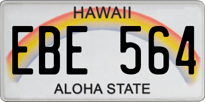 HI license plate EBE564