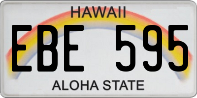 HI license plate EBE595