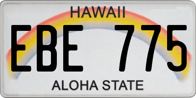 HI license plate EBE775