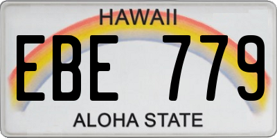 HI license plate EBE779