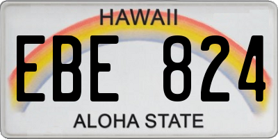 HI license plate EBE824